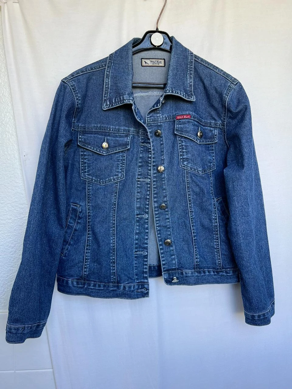 Blusão de ganga azul Wolf Blat